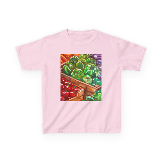Kids Market Veggie T‑Shirt — Colorful Farmer's Market Produce Tee
