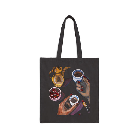 Canvas Tote Bag — Coffee Illustration Tote