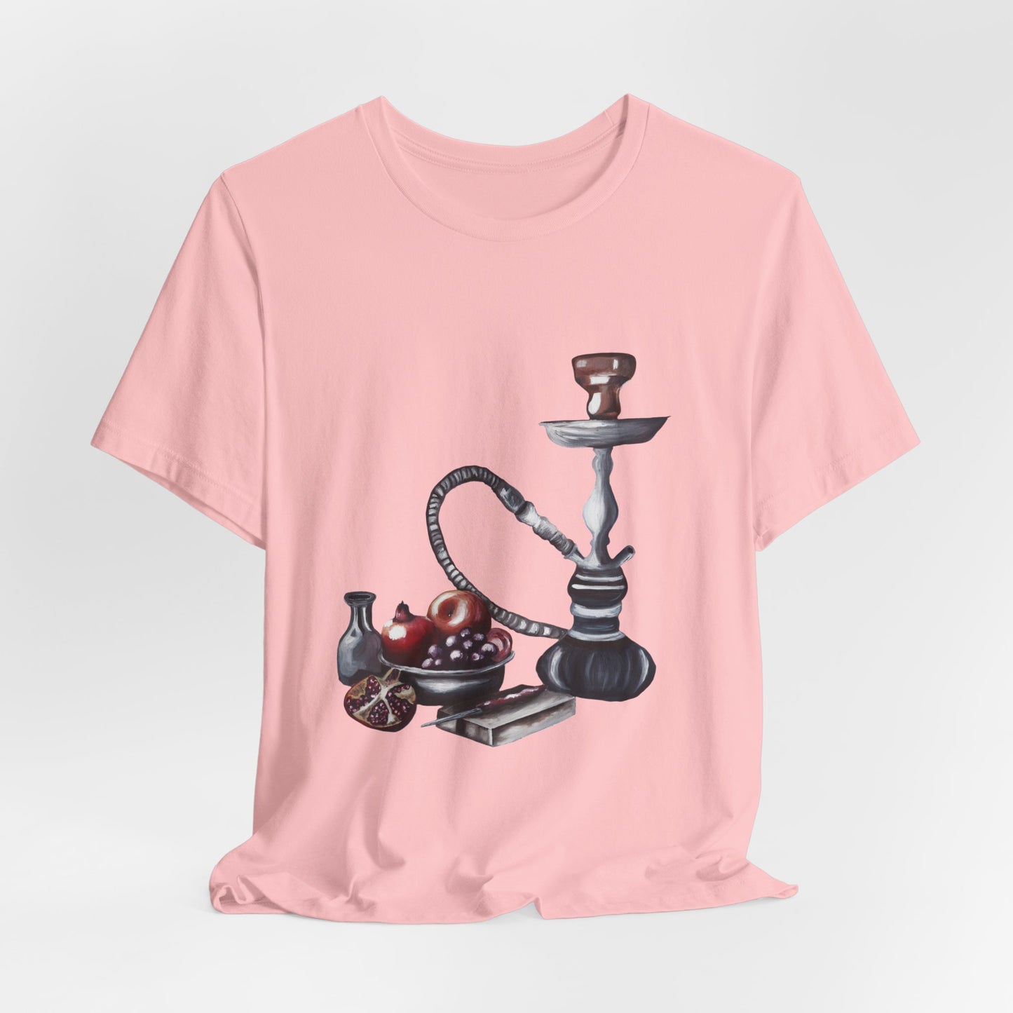 Hookah & Tea T-Shirt — Vintage Shisha, Pomegranate Lounge Graphic Tee "A Table of Stories"
