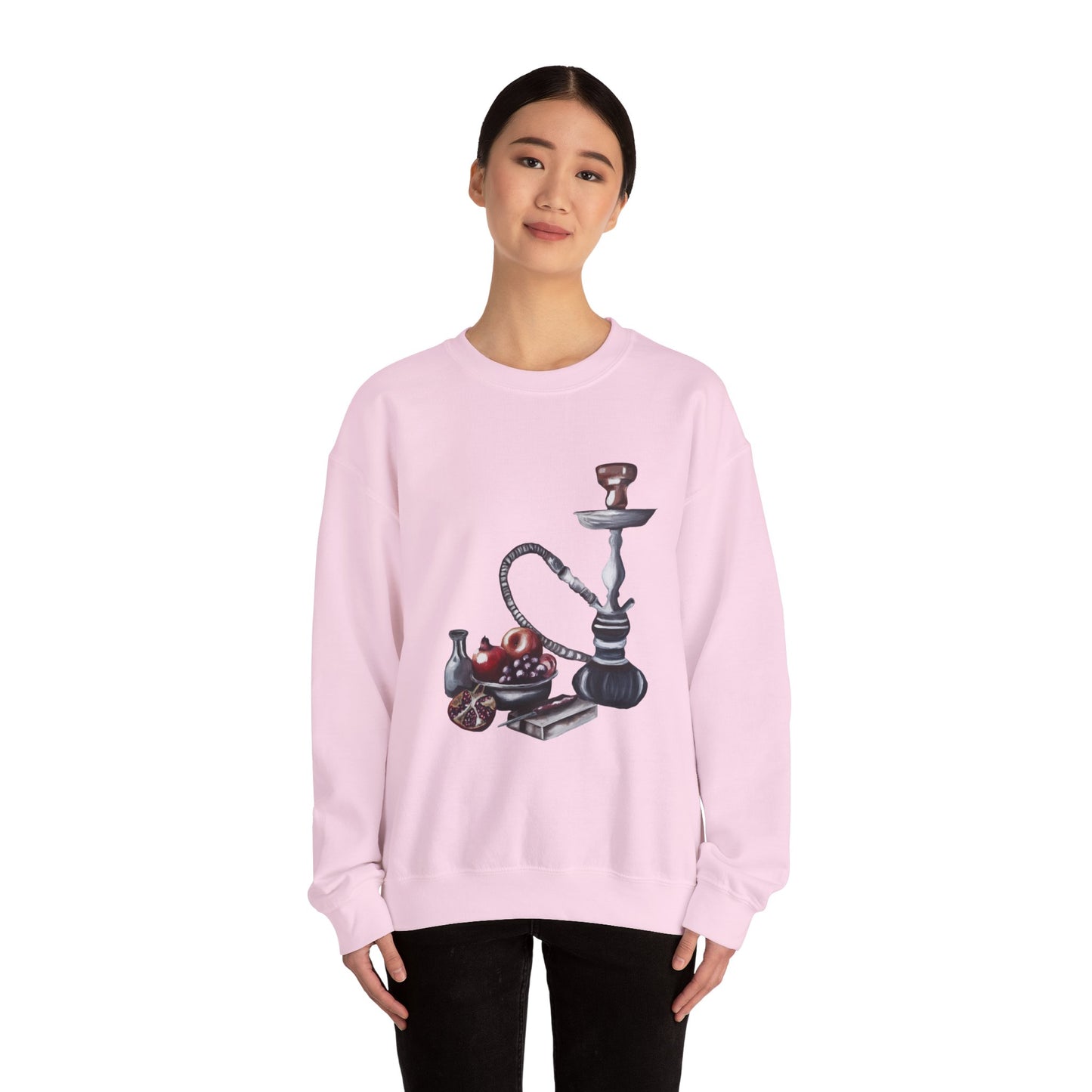 Hookah Lounge Crewneck Sweatshirt - Vintage Shisha Graphic