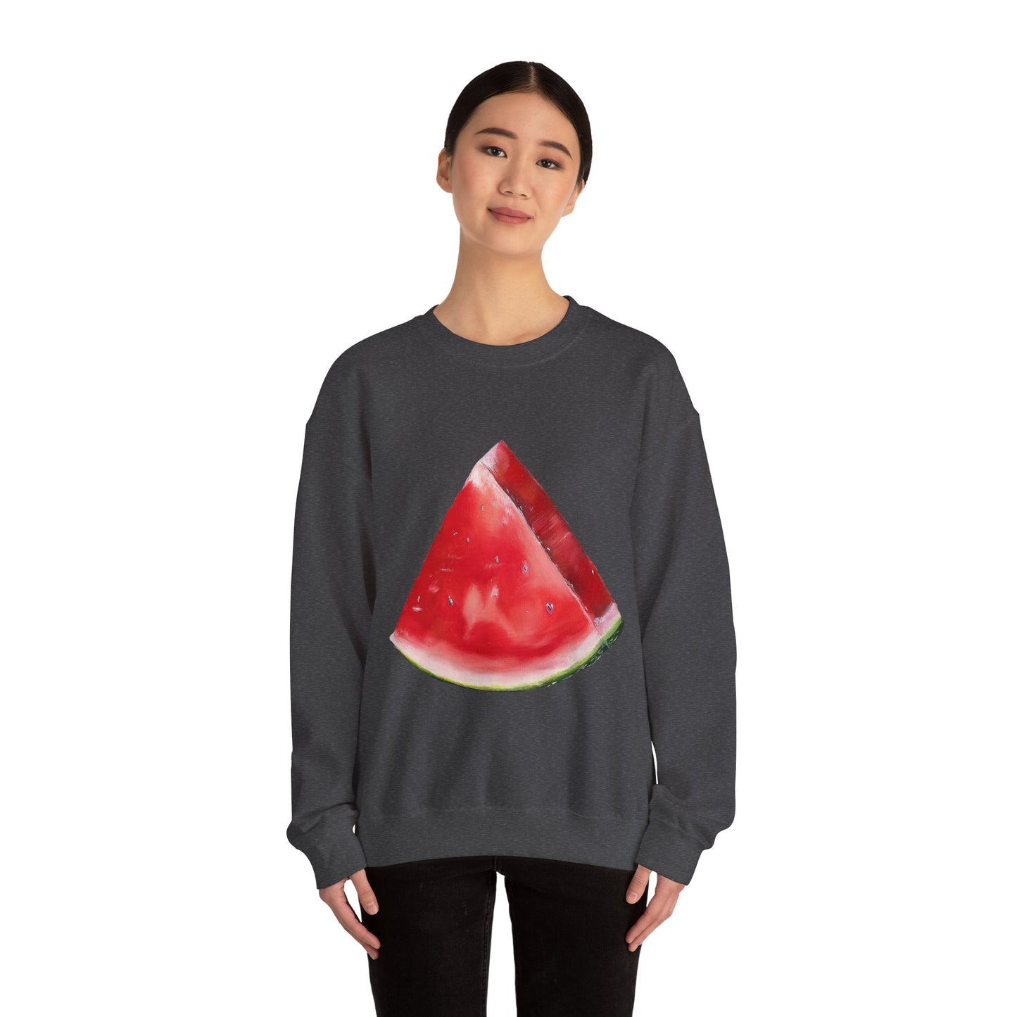 Watermelon Slice Sweatshirt — Cute Fruit Graphic Crewneck