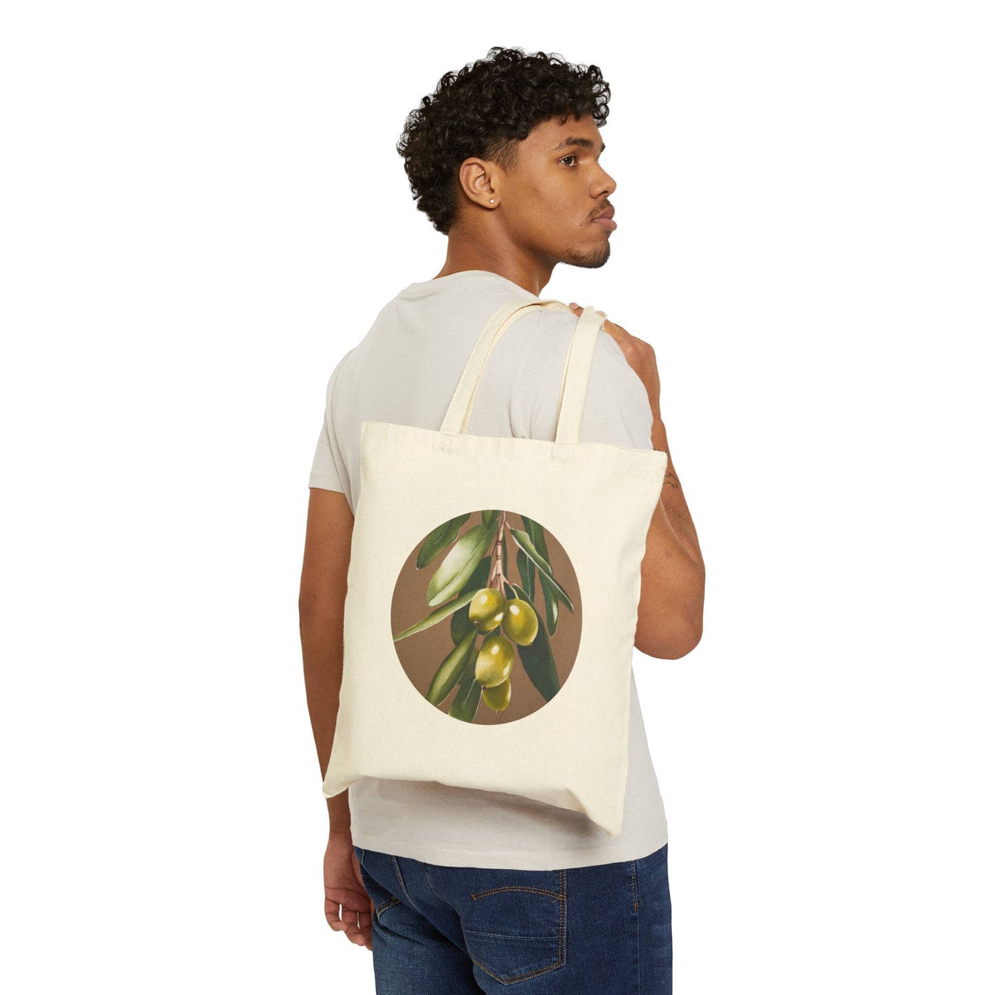 Olive Branch Canvas Tote