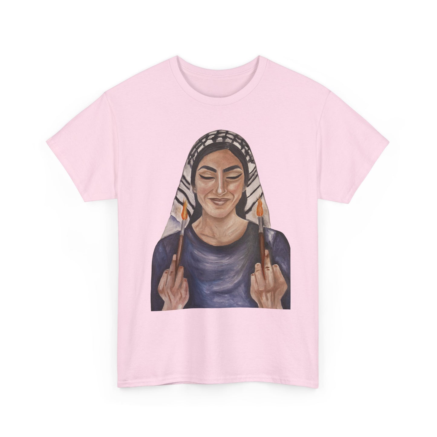 Middle Eastern Woman Art Tee — Bold Empowerment Graphic T-Shirt