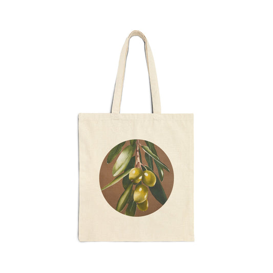 Olive Branch Canvas Tote