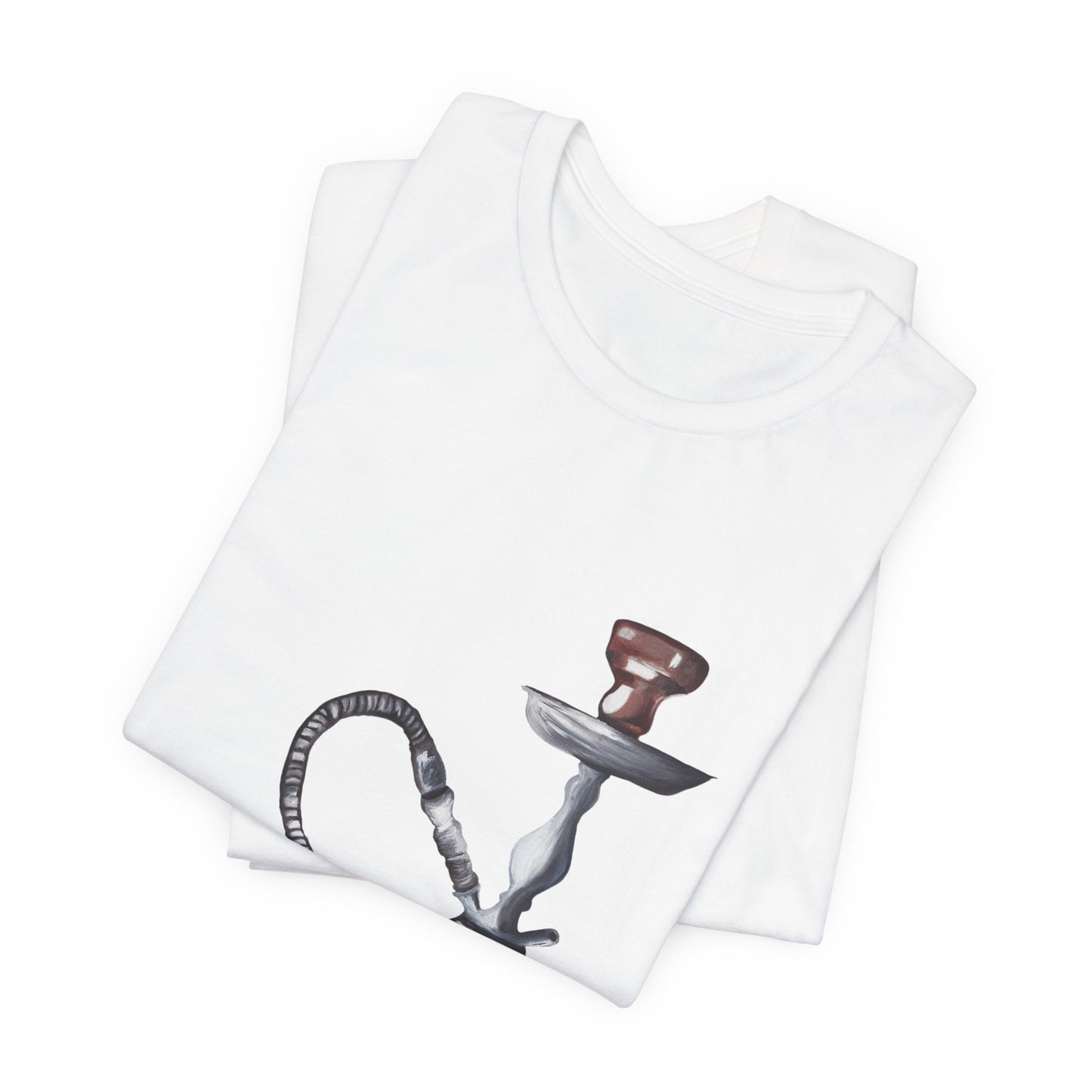 Hookah & Tea T-Shirt — Vintage Shisha, Pomegranate Lounge Graphic Tee "A Table of Stories"