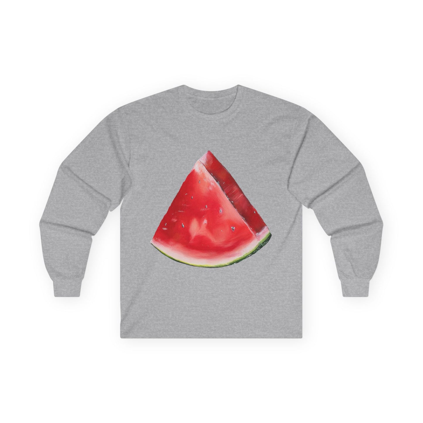 Watermelon Slice Long Sleeve Tee — Summer Fruit Graphic Shirt