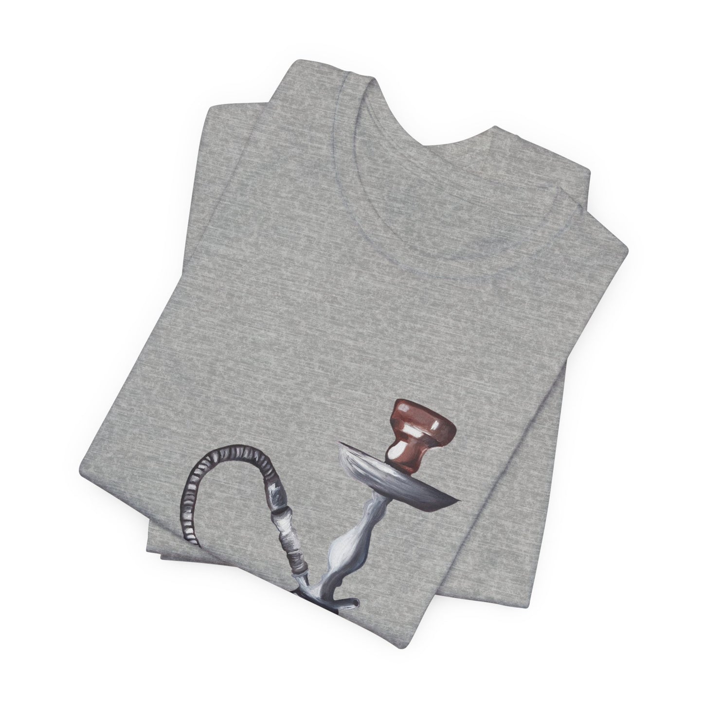 Hookah & Tea T-Shirt — Vintage Shisha, Pomegranate Lounge Graphic Tee "A Table of Stories"
