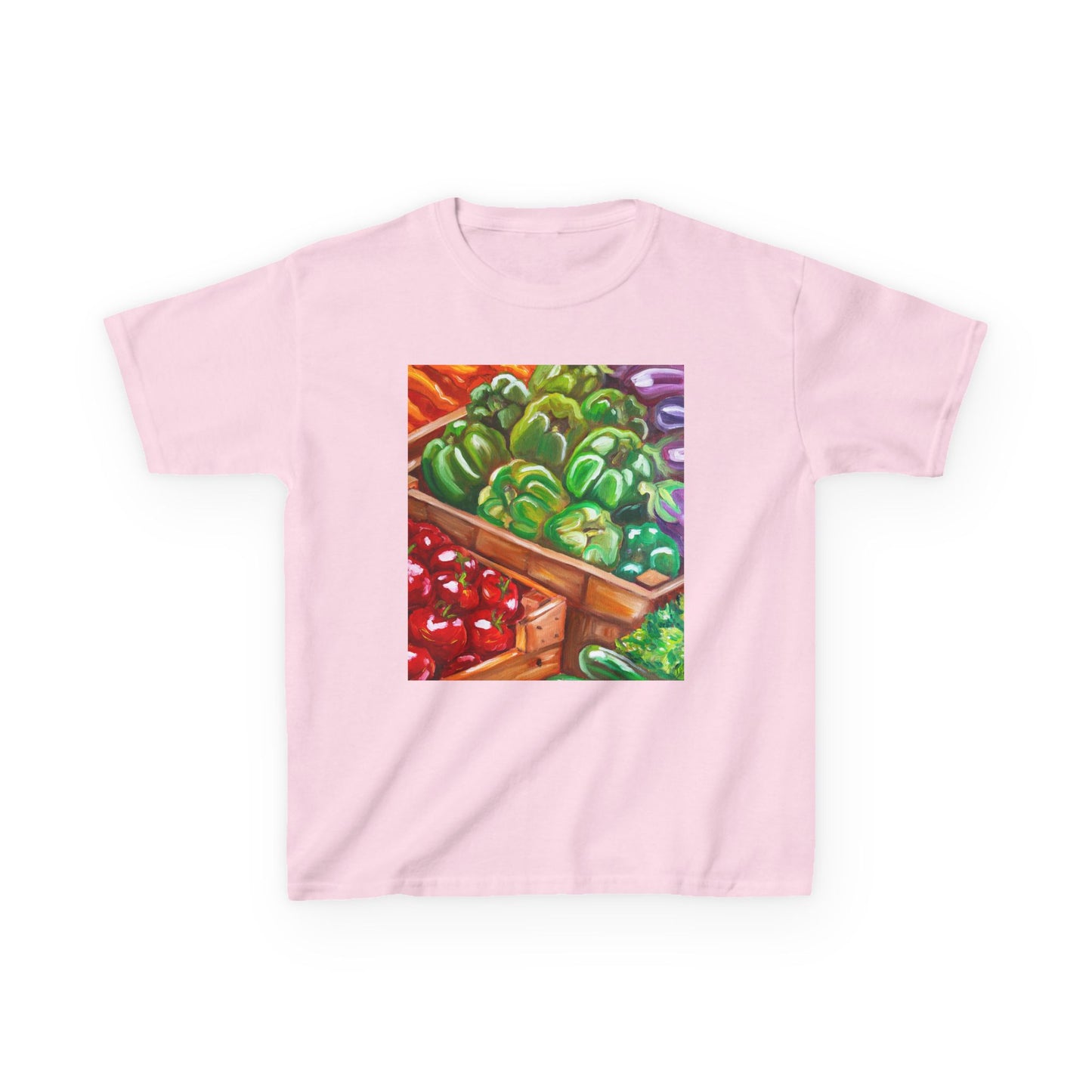 Kids Market Veggie T‑Shirt — Colorful Farmer's Market Produce Tee