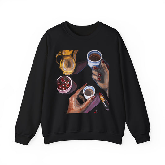 Crewneck Sweatshirt — Morning Coffee Graphic