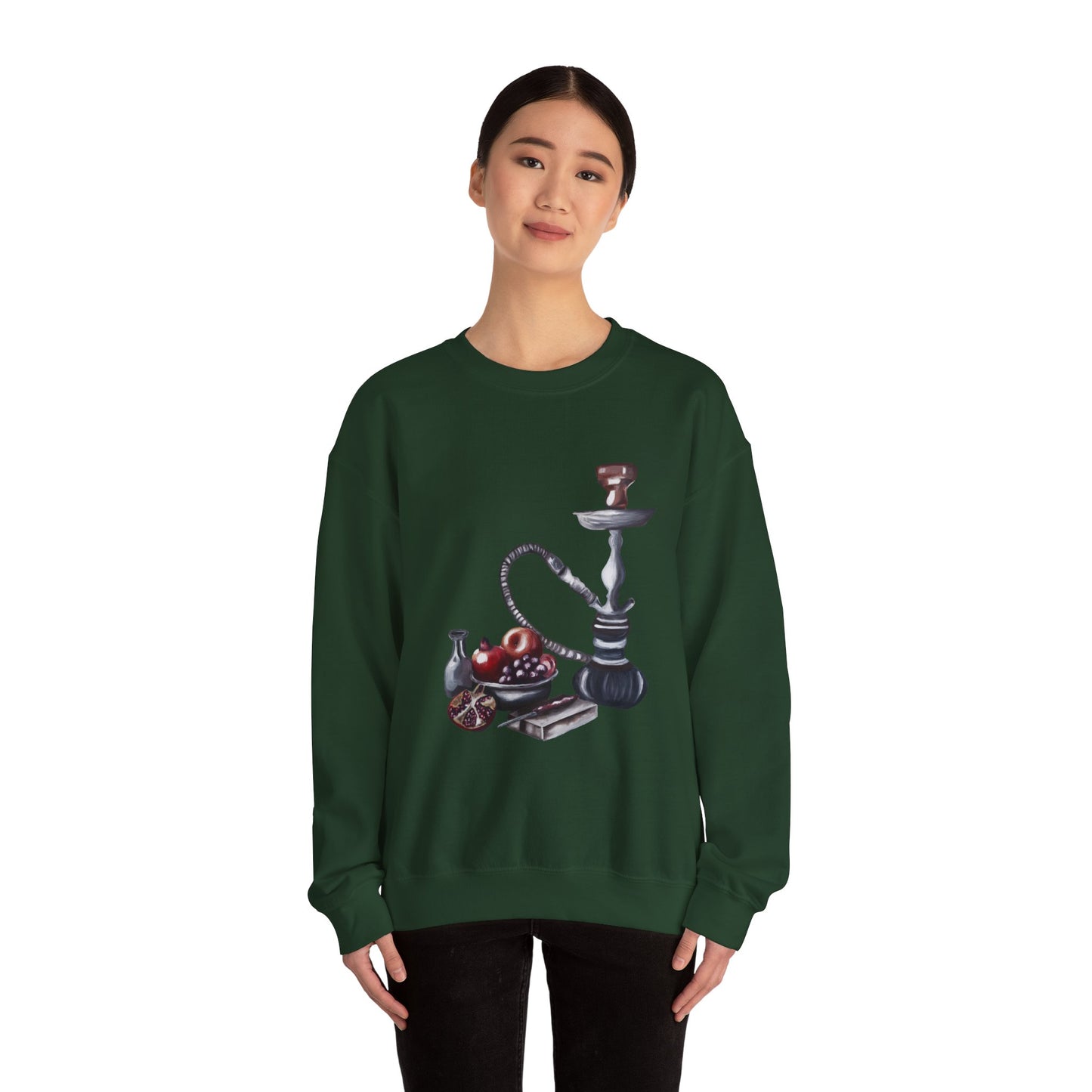 Hookah Lounge Crewneck Sweatshirt - Vintage Shisha Graphic
