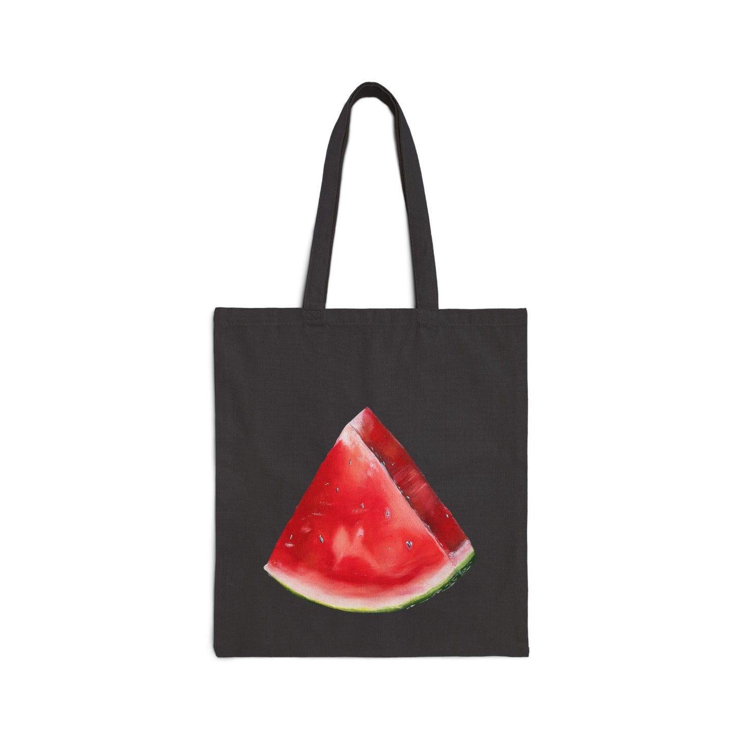 Tote Bag — Watercolor Watermelon Slice Canvas Tote