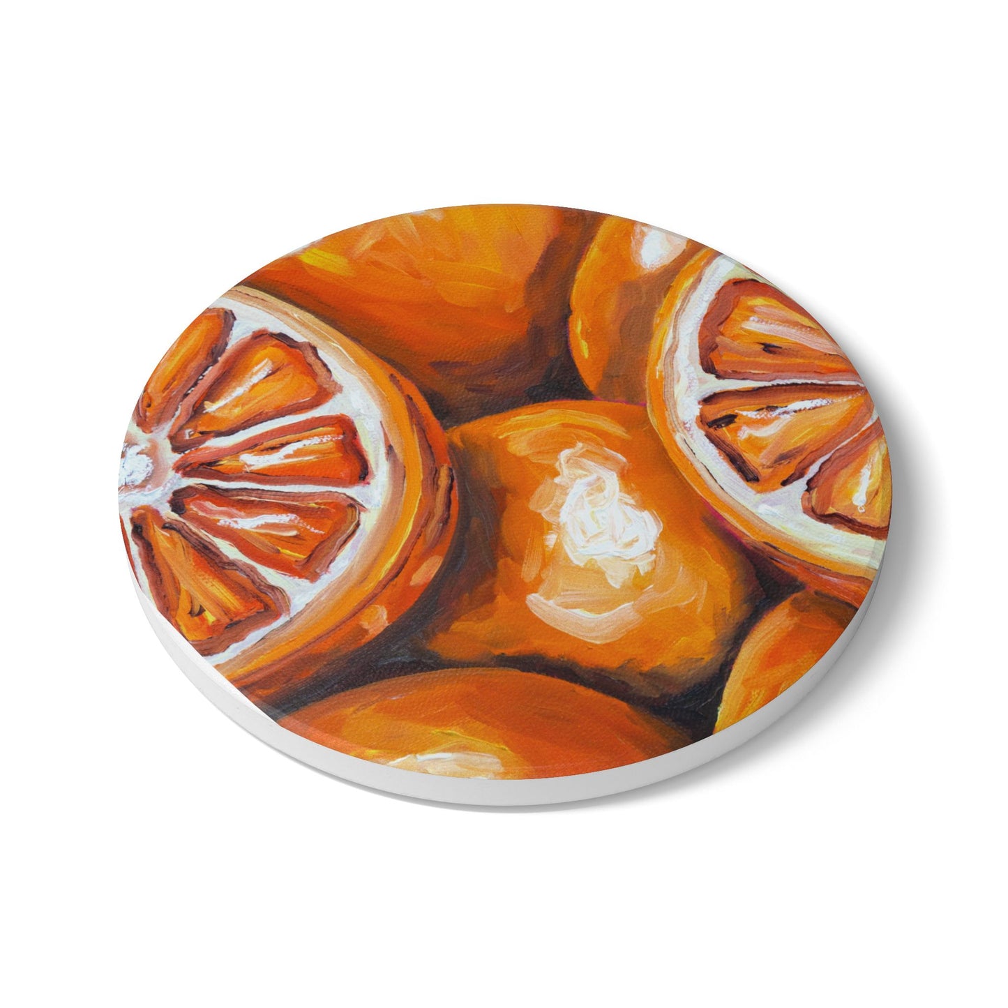 Citrus Slices Ceramic Coaster