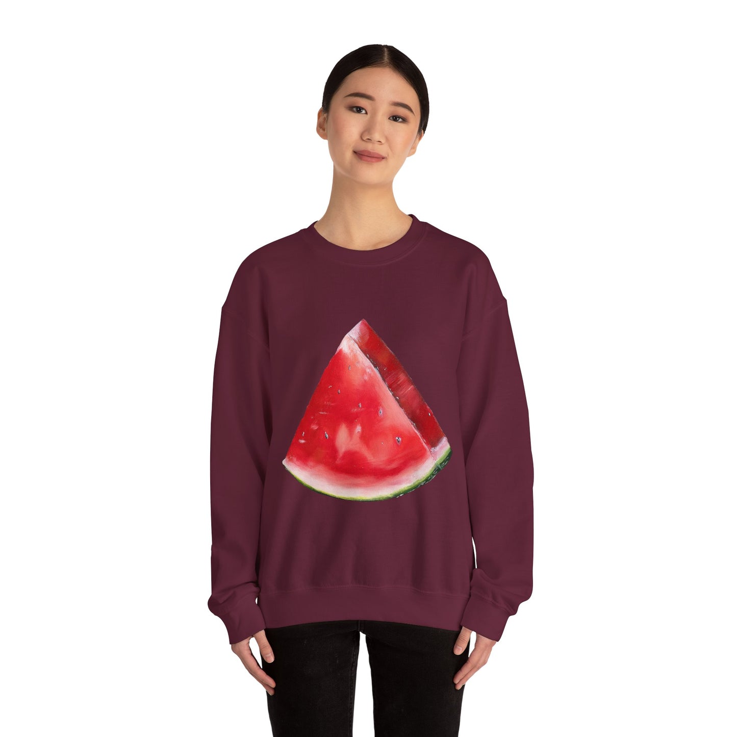 Watermelon Slice Sweatshirt — Cute Fruit Graphic Crewneck