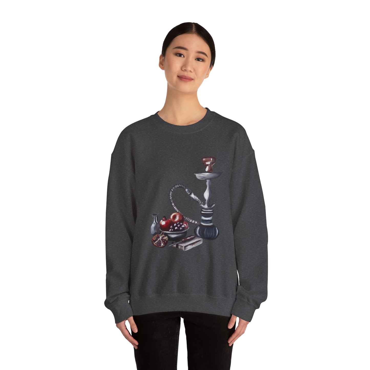 Hookah Lounge Crewneck Sweatshirt - Vintage Shisha Graphic