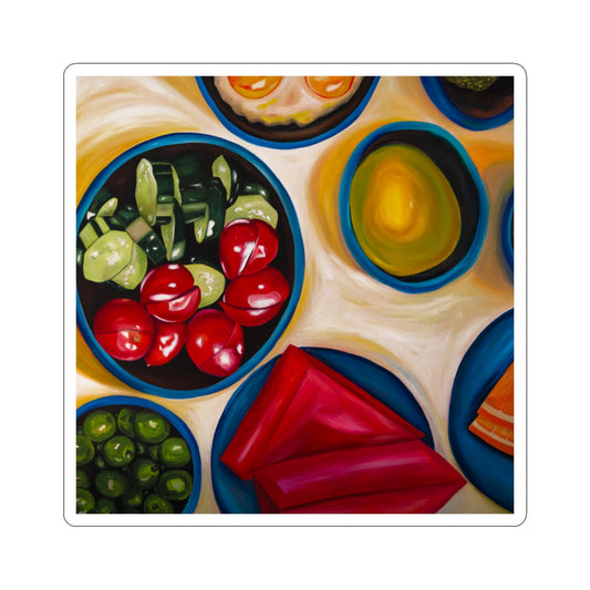 The Spread Colorful Olive & Appetizer Kiss-Cut Decal