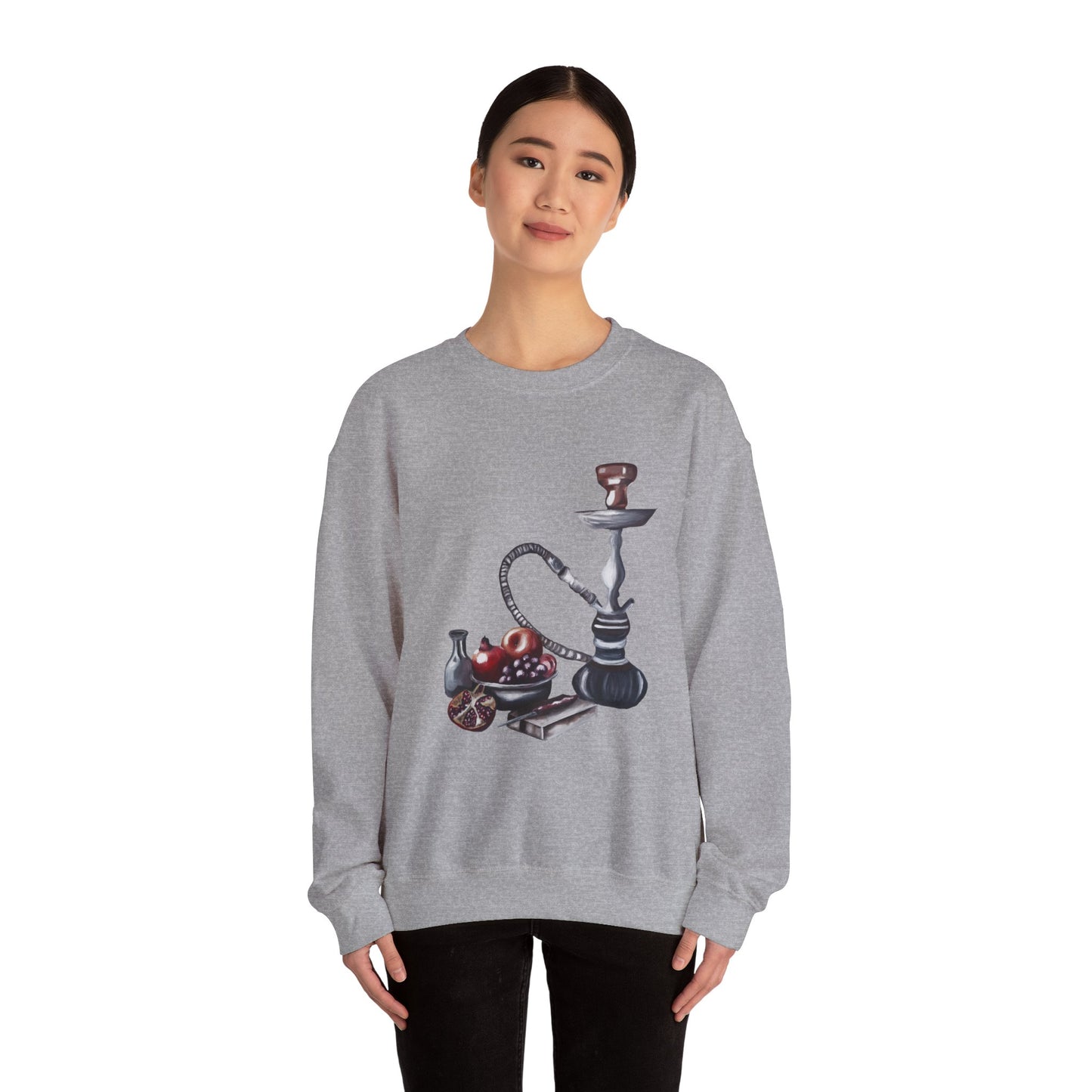 Hookah Lounge Crewneck Sweatshirt - Vintage Shisha Graphic