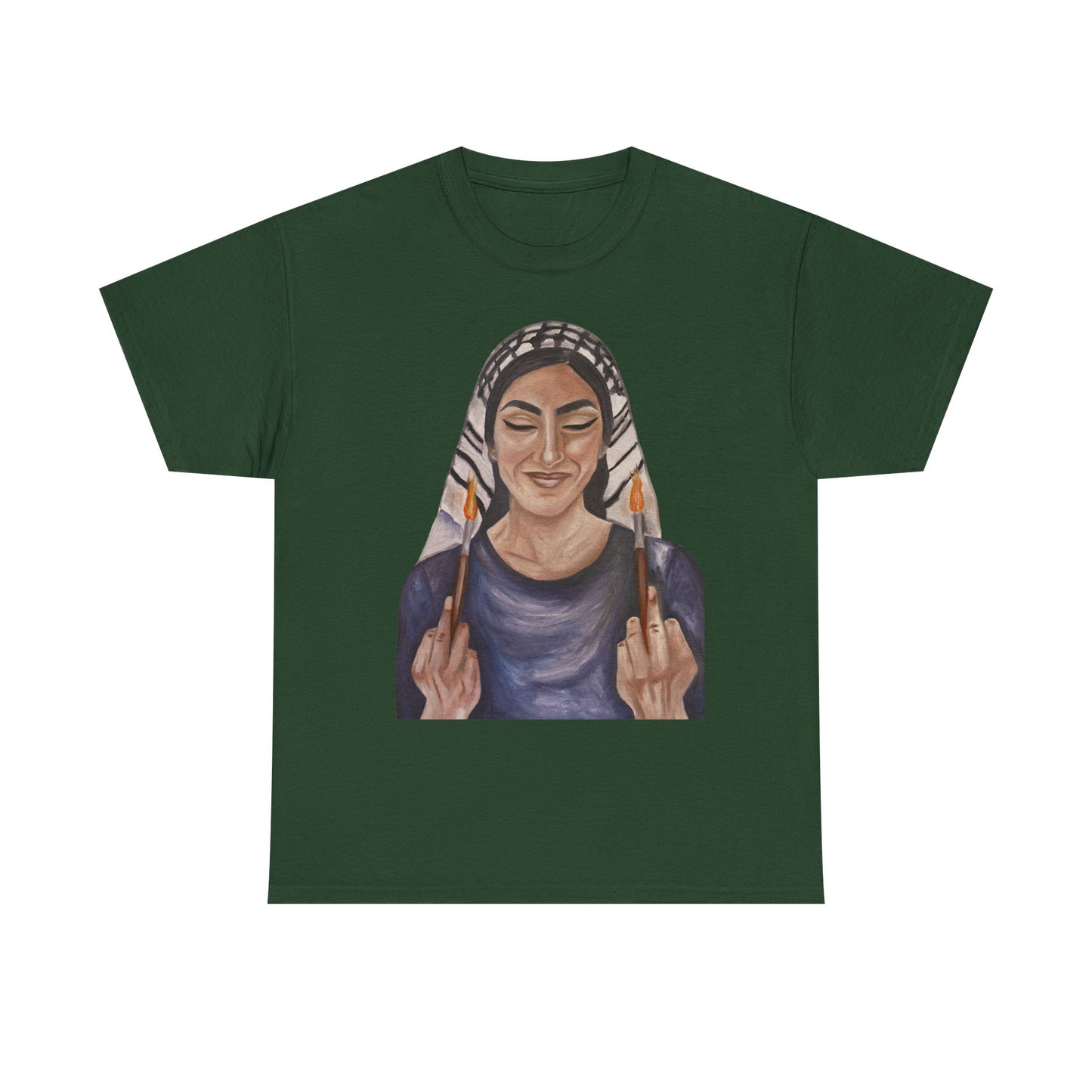 Middle Eastern Woman Art Tee — Bold Empowerment Graphic T-Shirt