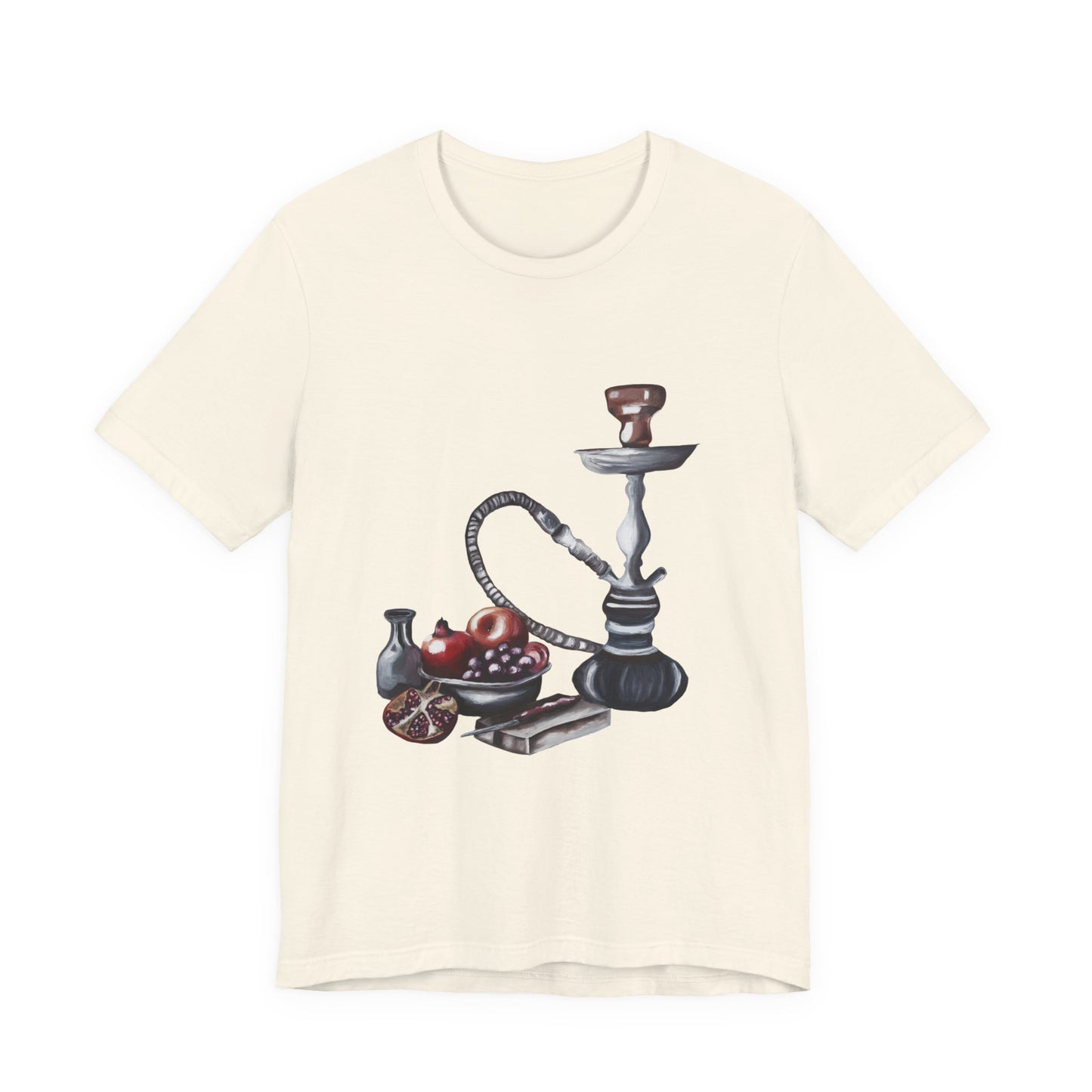 Hookah & Tea T-Shirt — Vintage Shisha, Pomegranate Lounge Graphic Tee "A Table of Stories"