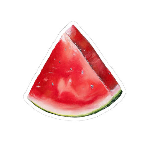 Watermelon Slice Kiss-Cut Sticker — Summer Fruit Laptop Decal