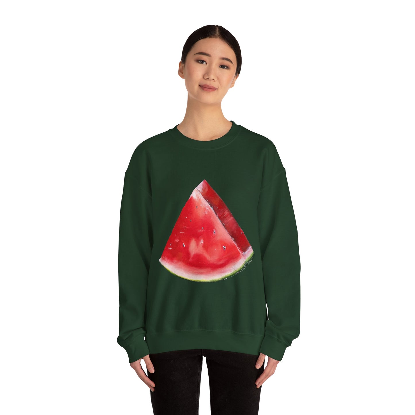 Watermelon Slice Sweatshirt — Cute Fruit Graphic Crewneck