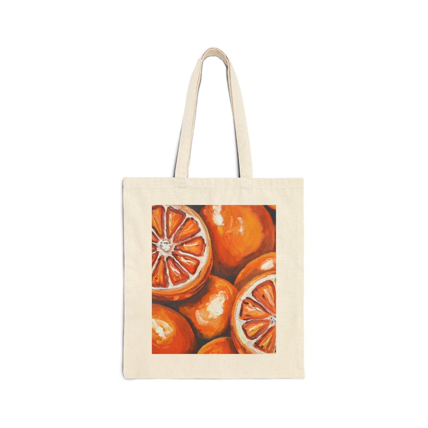 Tote Bag — Vibrant Orange Citrus Art Canvas Tote