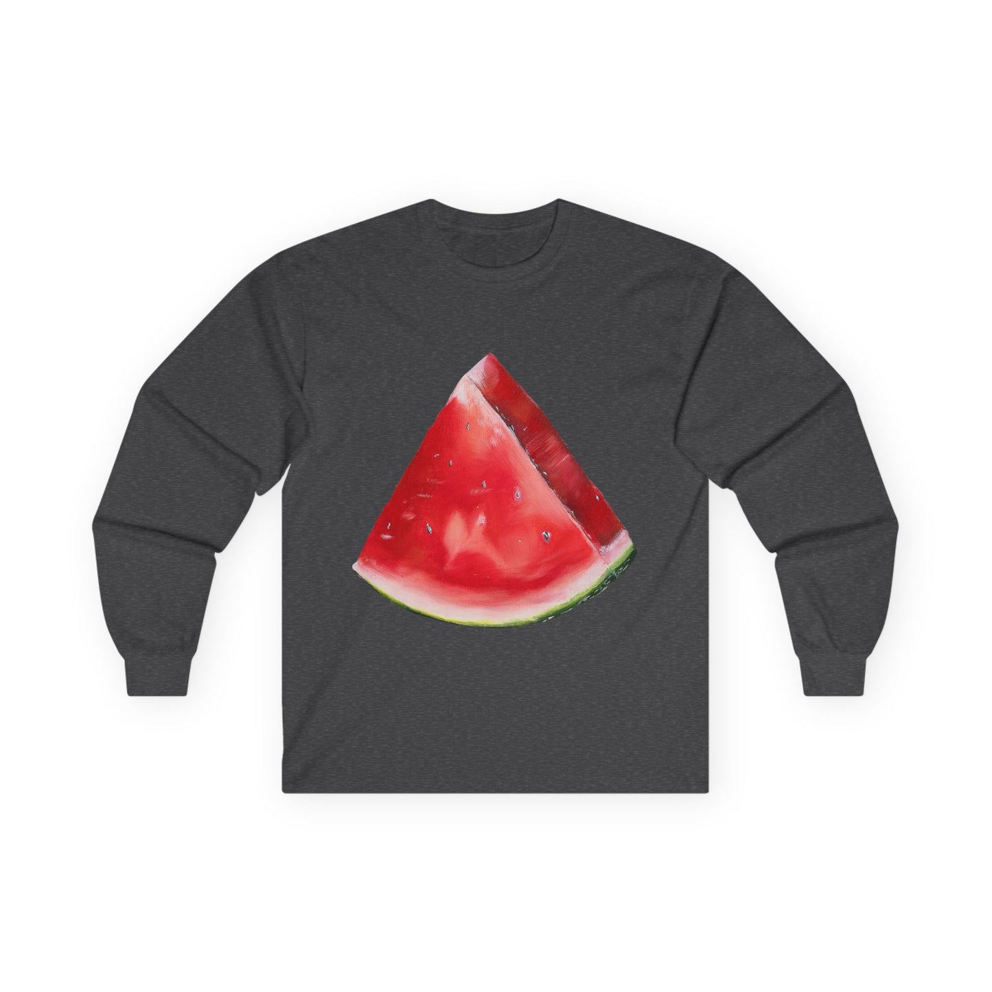 Watermelon Slice Long Sleeve Tee — Summer Fruit Graphic Shirt