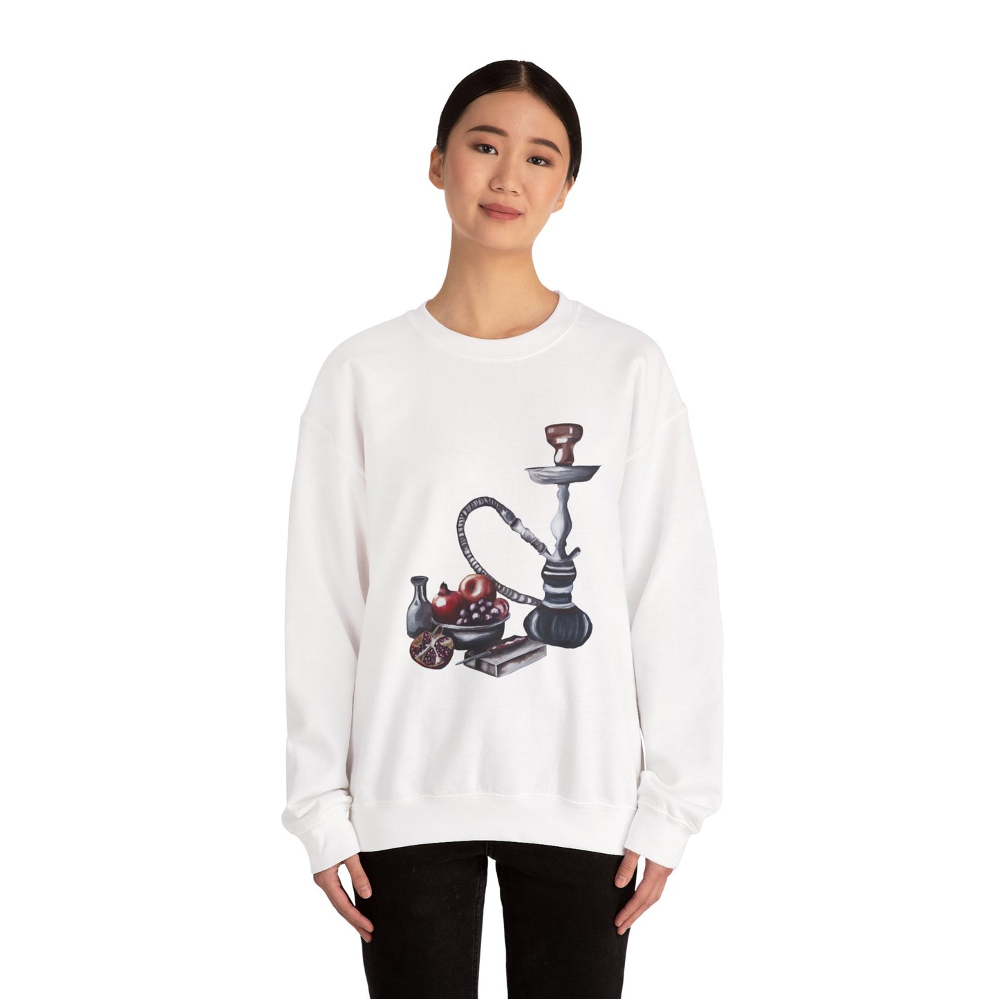 Hookah Lounge Crewneck Sweatshirt - Vintage Shisha Graphic