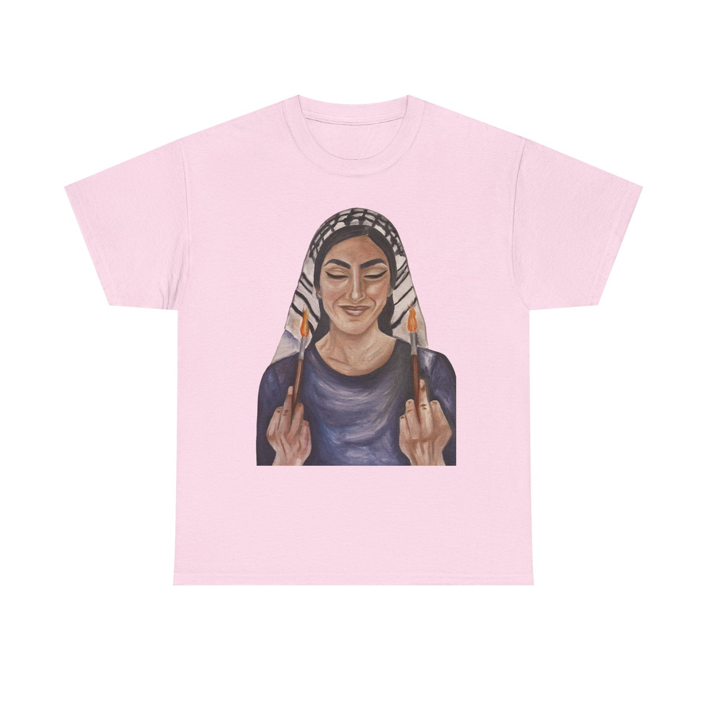 Middle Eastern Woman Art Tee — Bold Empowerment Graphic T-Shirt
