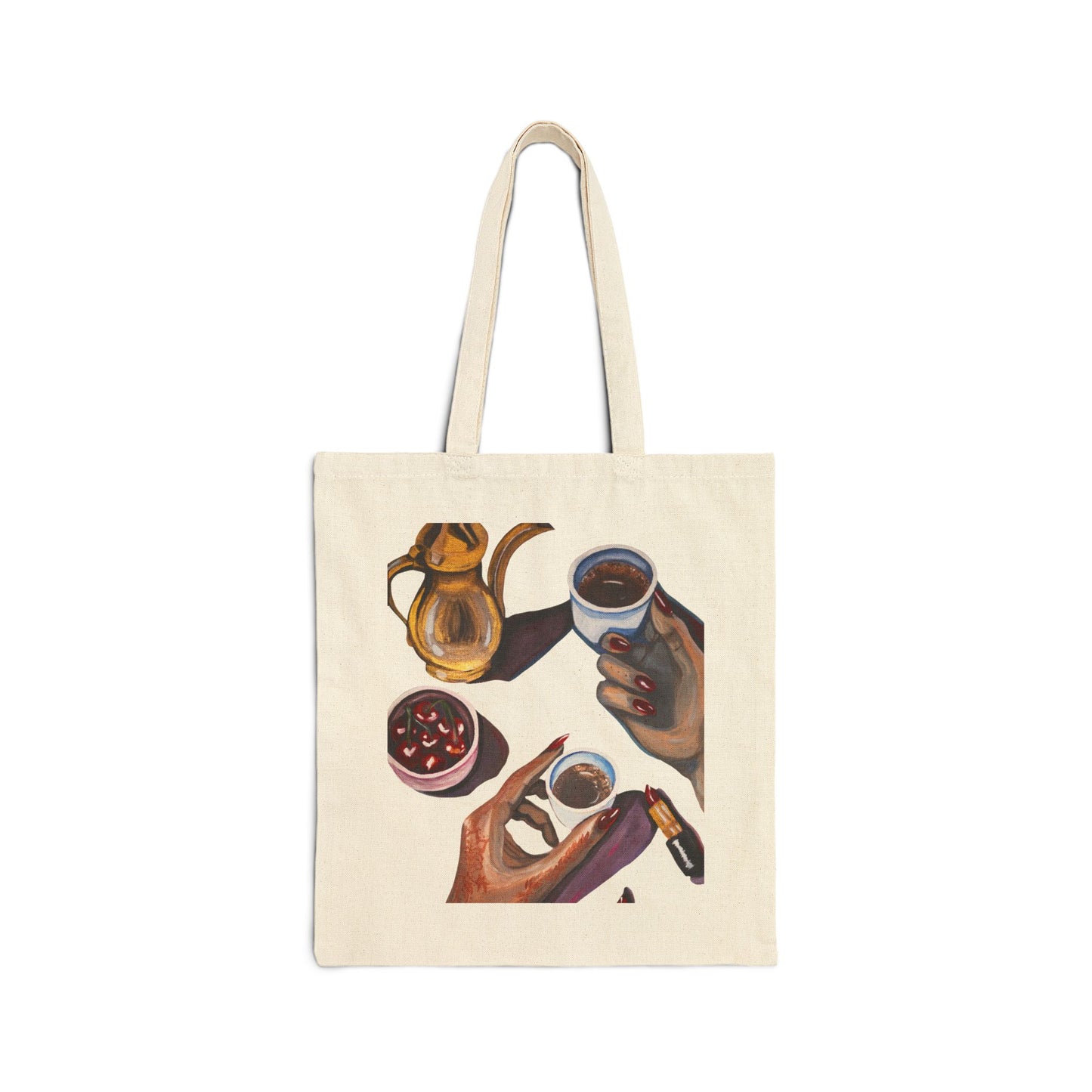 Canvas Tote Bag — Coffee Illustration Tote