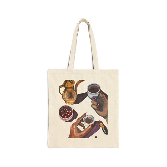 Canvas Tote Bag — Coffee Illustration Tote