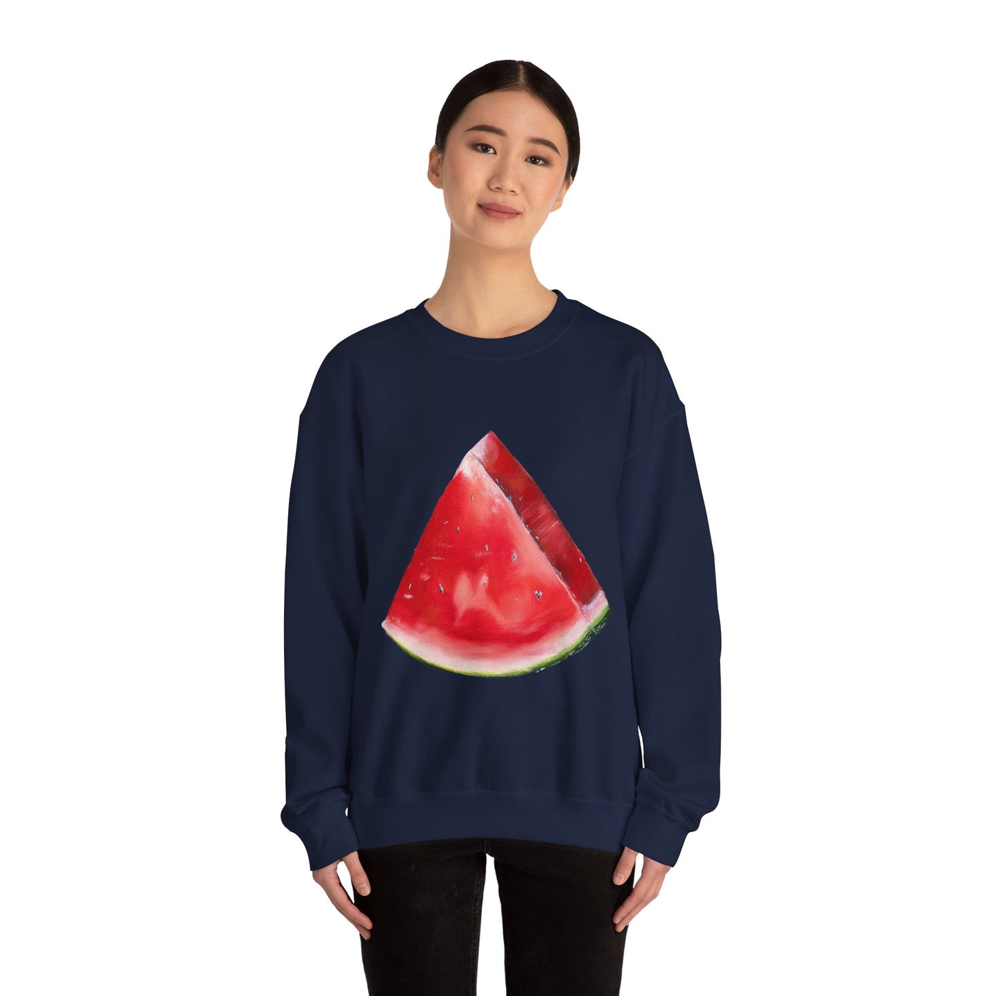 Watermelon Slice Sweatshirt — Cute Fruit Graphic Crewneck