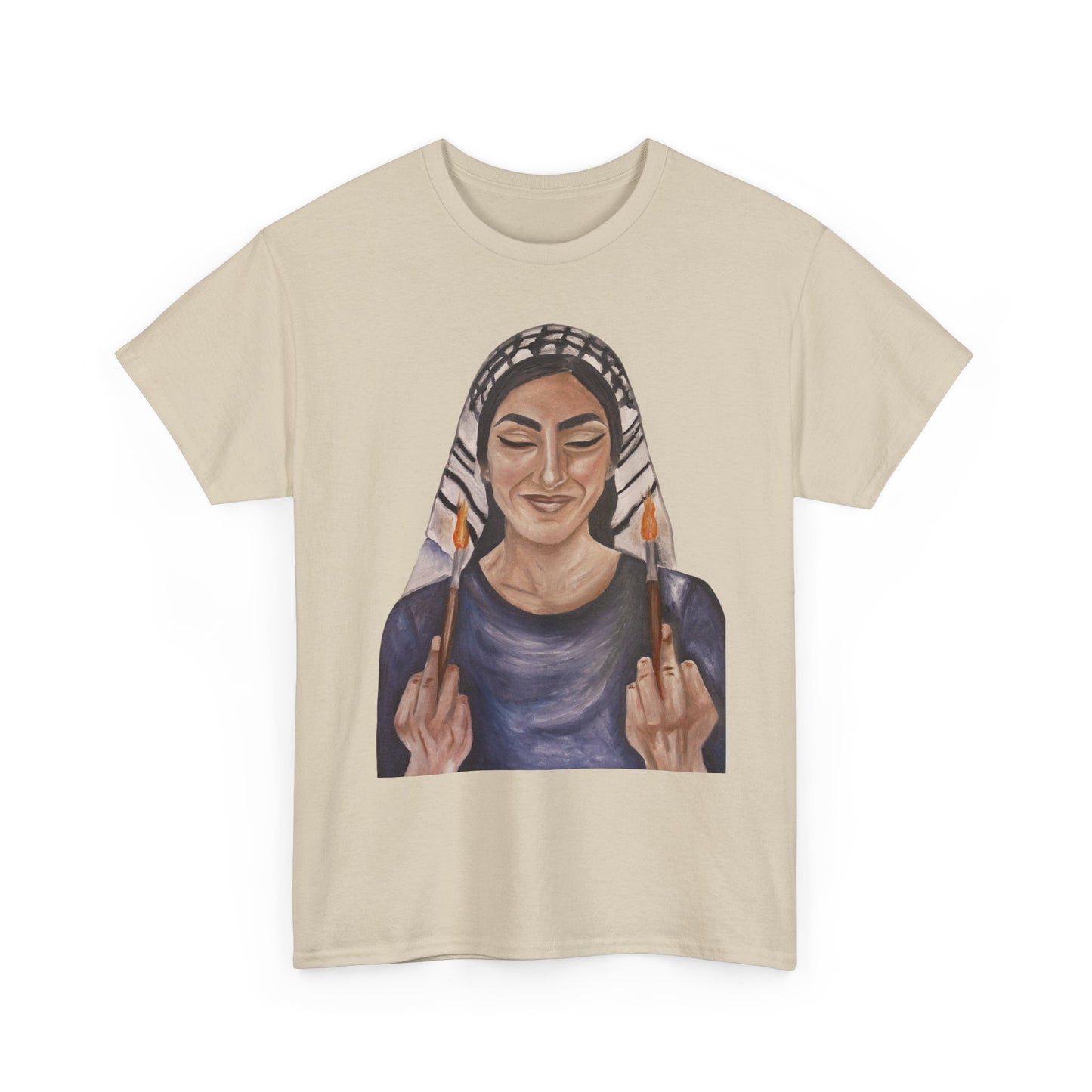 Middle Eastern Woman Art Tee — Bold Empowerment Graphic T-Shirt
