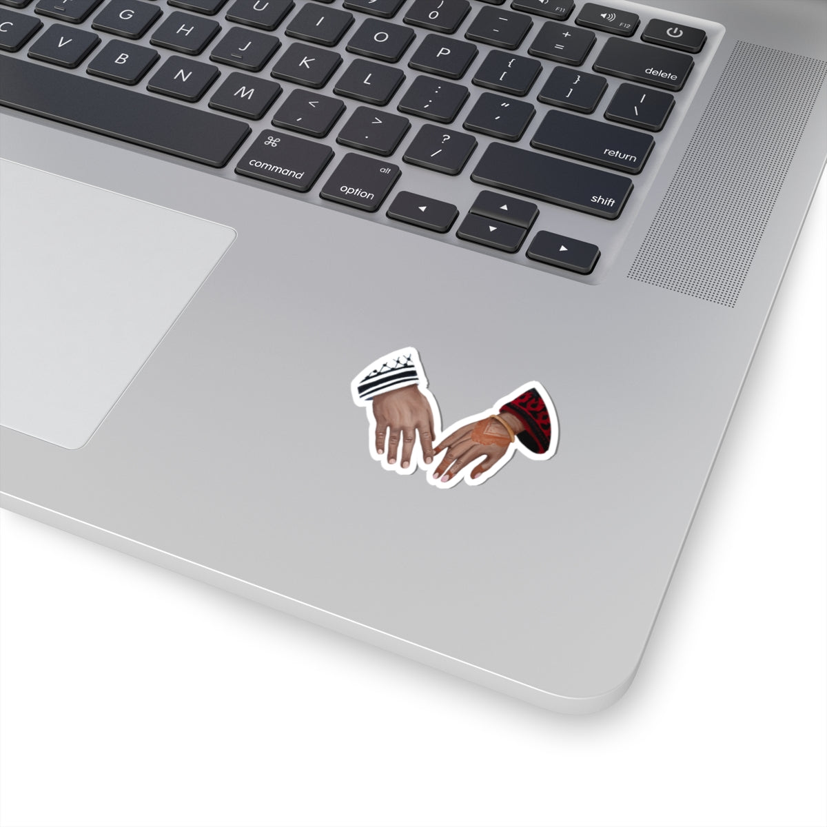 Intertwined Hands Kiss-Cut Sticker