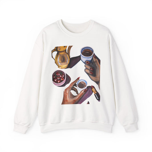 Crewneck Sweatshirt — Morning Coffee Graphic
