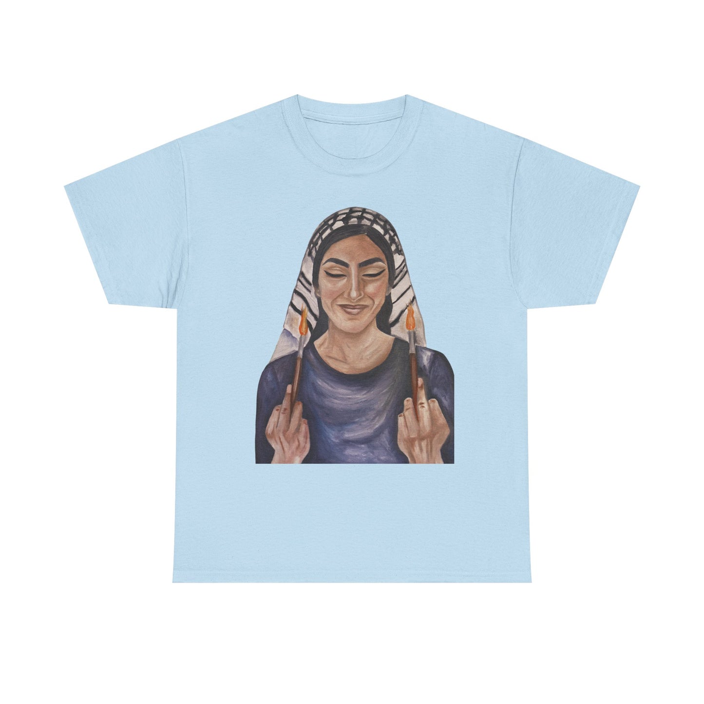 Middle Eastern Woman Art Tee — Bold Empowerment Graphic T-Shirt