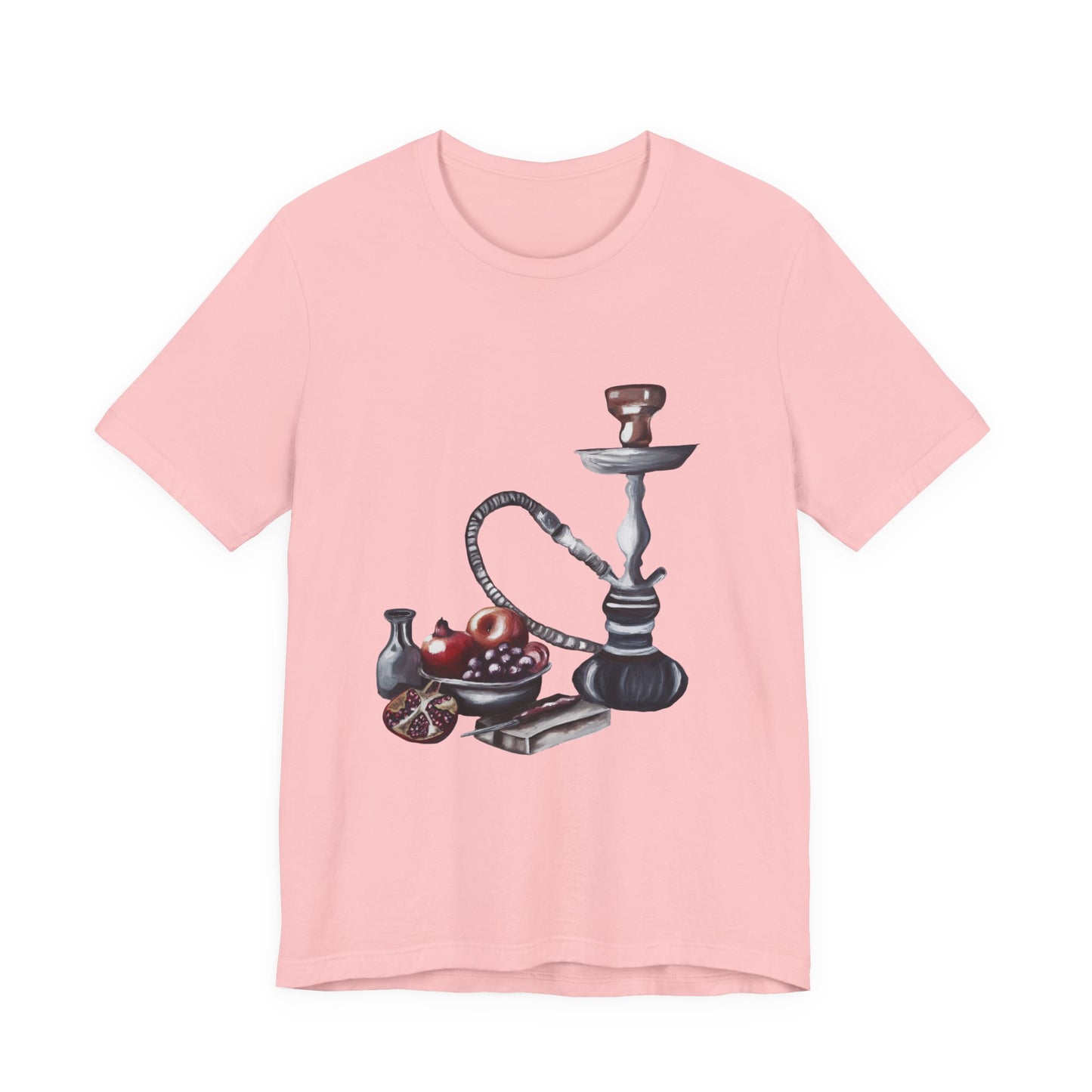 Hookah & Tea T-Shirt — Vintage Shisha, Pomegranate Lounge Graphic Tee "A Table of Stories"