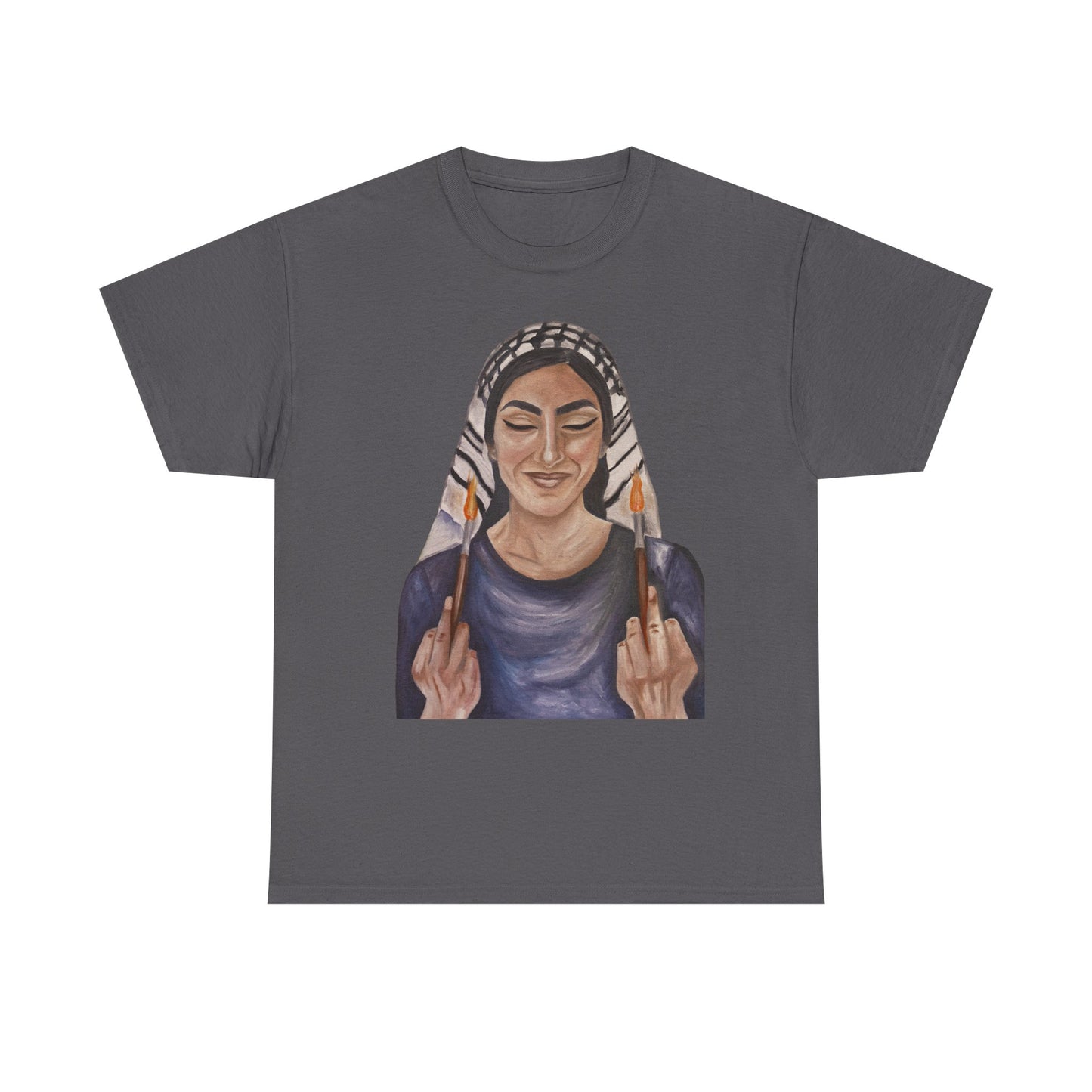 Middle Eastern Woman Art Tee — Bold Empowerment Graphic T-Shirt
