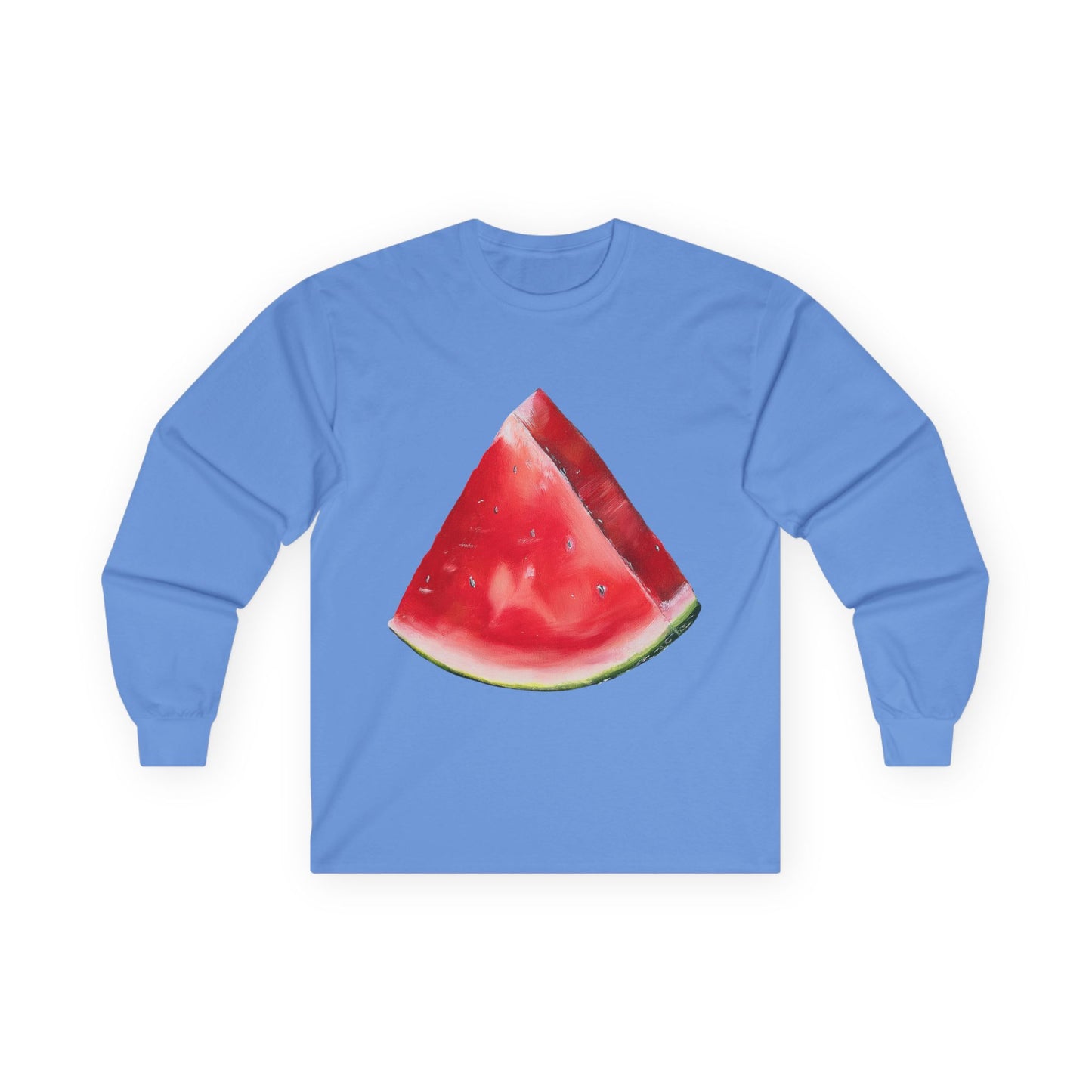 Watermelon Slice Long Sleeve Tee — Summer Fruit Graphic Shirt