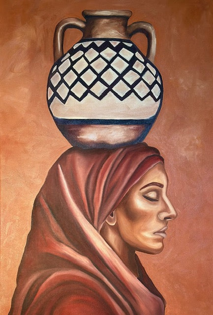 The Weight of her Land Original Oil Painting